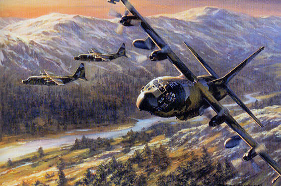 "Fence Check" - Ronald Wong - MC-130 Combat Tallon II Aviation Art